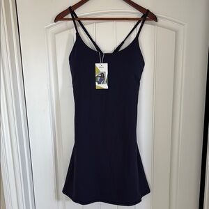 Halara Navy Blue Performance Tennis Pickleball Dress Shorts Pockets Women’s‎ XL